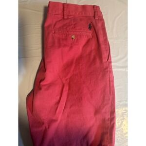 Polo Ralph Lauren Mens 34 Coral Pink Chino Shorts 100% Cotton Twill Flat Front